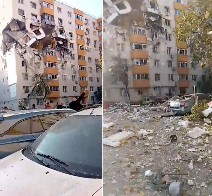 Explozia din Cartierul Rahova / Foto: captură video