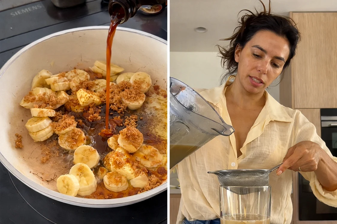 Eva Longoria bea frappe cu banane în timpul verii/sursă foto: instagram
