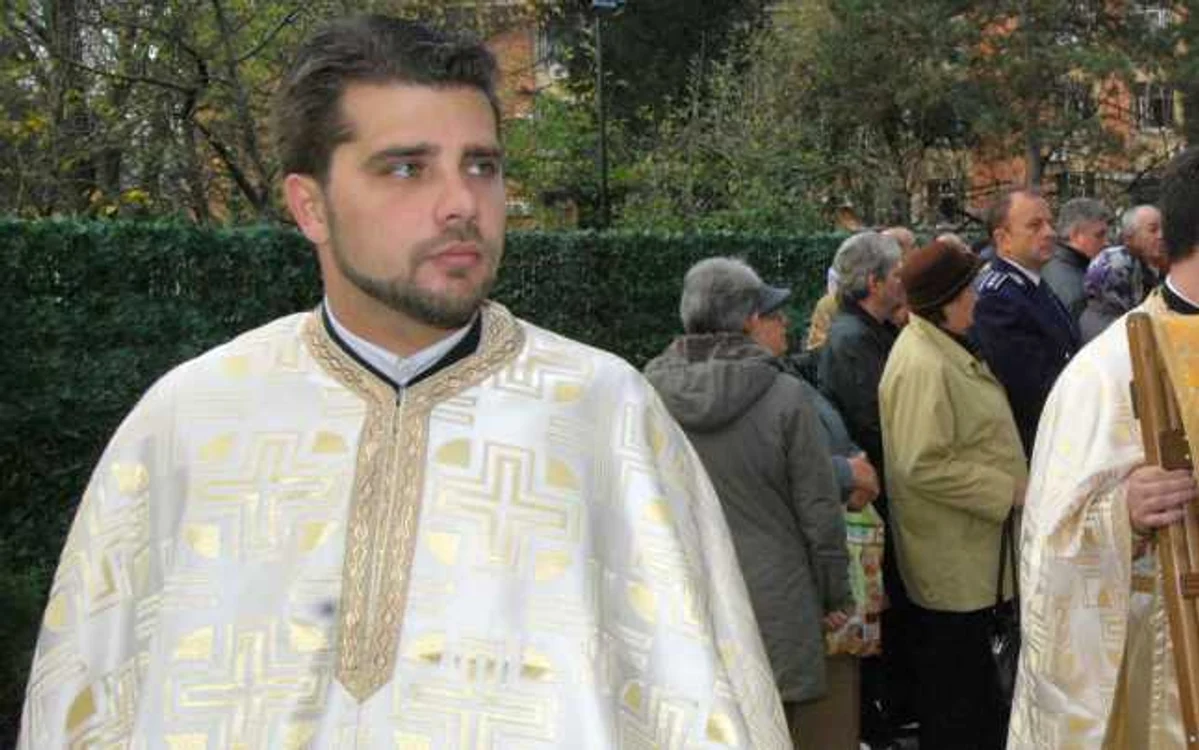 Bogdan Niţu slujeşte în biserica din curtea Poliţiei FOTO Daniel Guţă/Adevărul