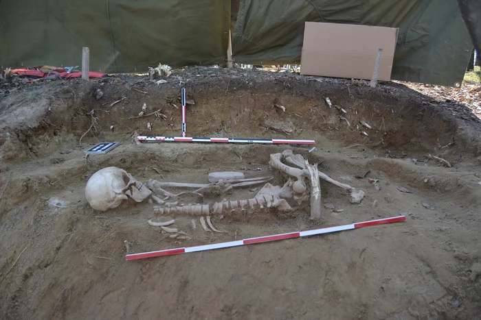 Mormântul vechi de 5000 de ani a fost găsit de un cioban. Foto: Muzeul de Istorie Prahova
