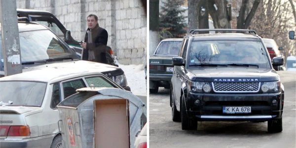 Echipa noastră l-a suprins pe Aureliu Colenco la volanul unui automobil de marca Range Rover. Foto: Eduard Bâzgu