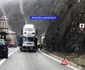 Accident pe Valea Oltului DN 7 - E 81 lângă Mănăstirea Cozia din care au scăpat ca prin minune patru copii Foto Poliţia Română