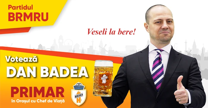 Dan Badea îmbină viața de comediant cu cea de polician, candidând la Primăria Orașului cu Chef de Viață – BERĂRIA H