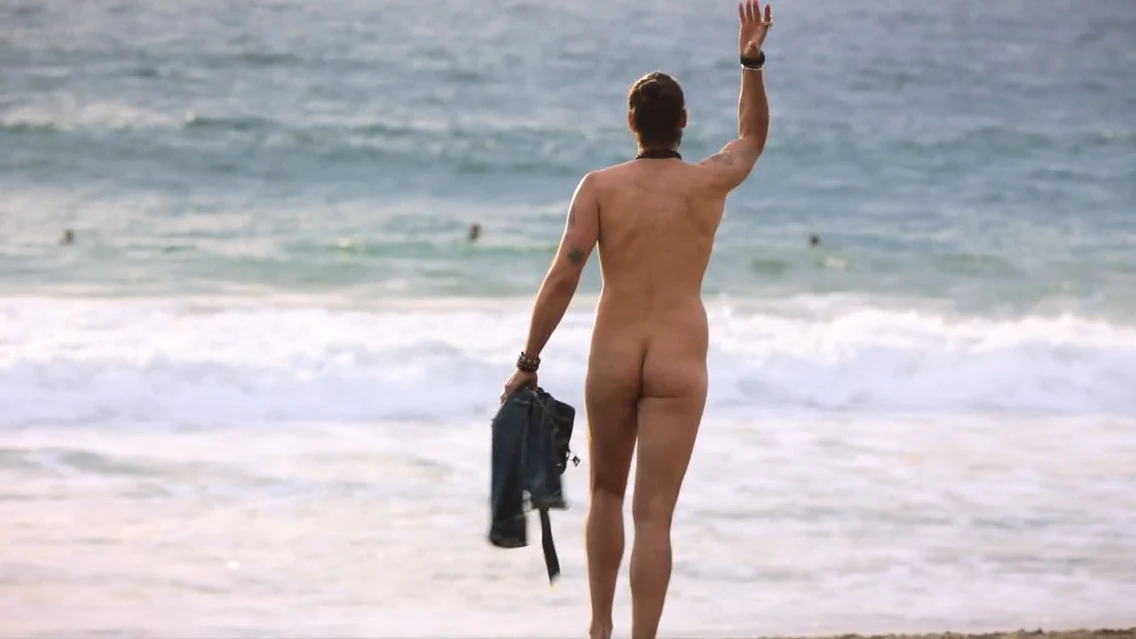 CONTROVERSIAL funnyman Russell Brand strips off during his first appearance on US comedy drama Ballers jpeg