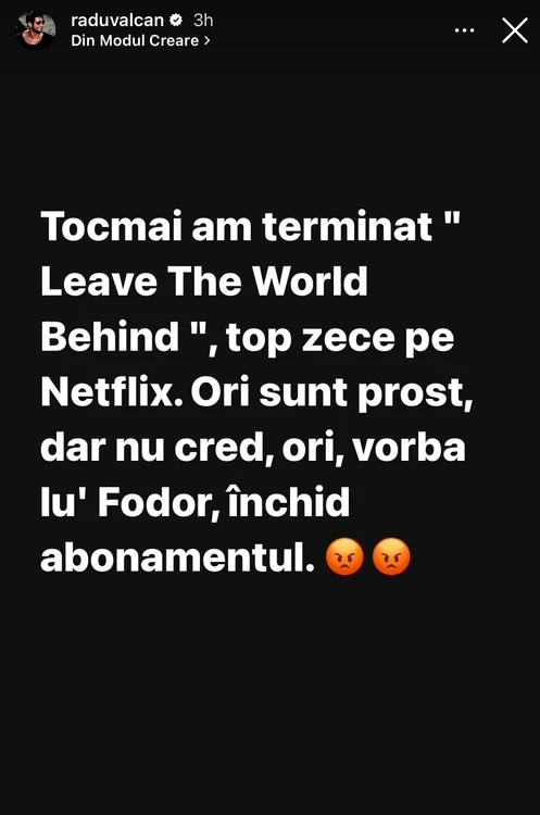 Radu Vâlcan despre filmul de pe Netflix