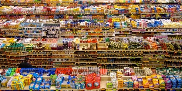 Stand al unui supermarket din Grecia FOTO ered.gr