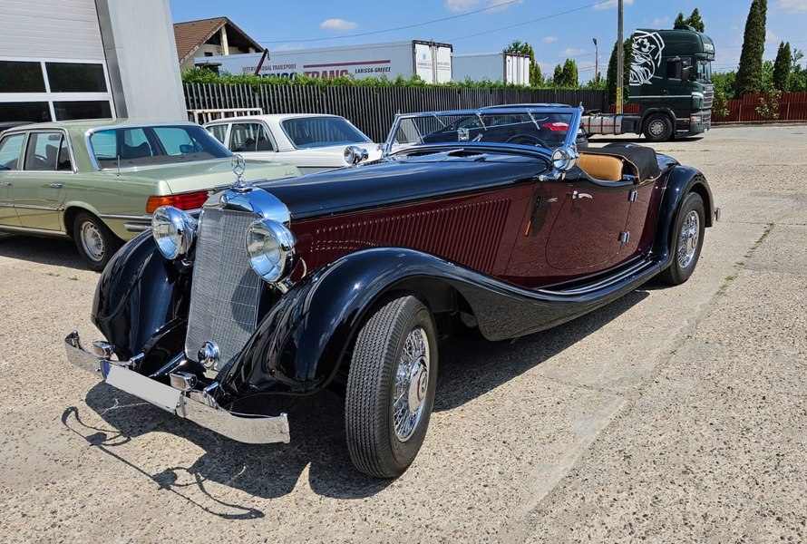 Automobil de epocă, adus la ITP, la RAR Bacău. Mercedesul-Benz Type 290 W18 din anul 1937 valorează 3,5 milioane de euro