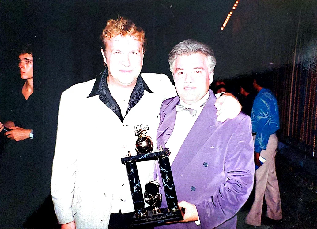 Cu compozitorul Cornel Fugaru, Premiul 1990 Ave Maria Sursa foto Gabriel Cotabiță