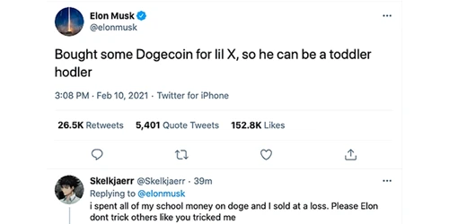 Elon Musk inselatorie Twitters Dogecoin FOTO Profimedia