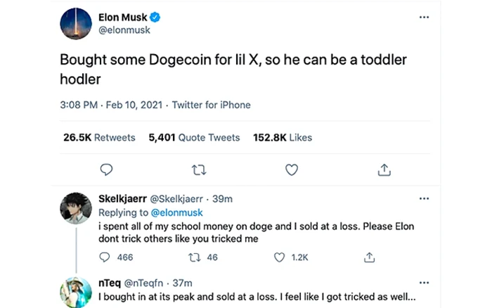 Elon Musk / Twitter - escrocherie Dogecoin. FOTO Profimedia