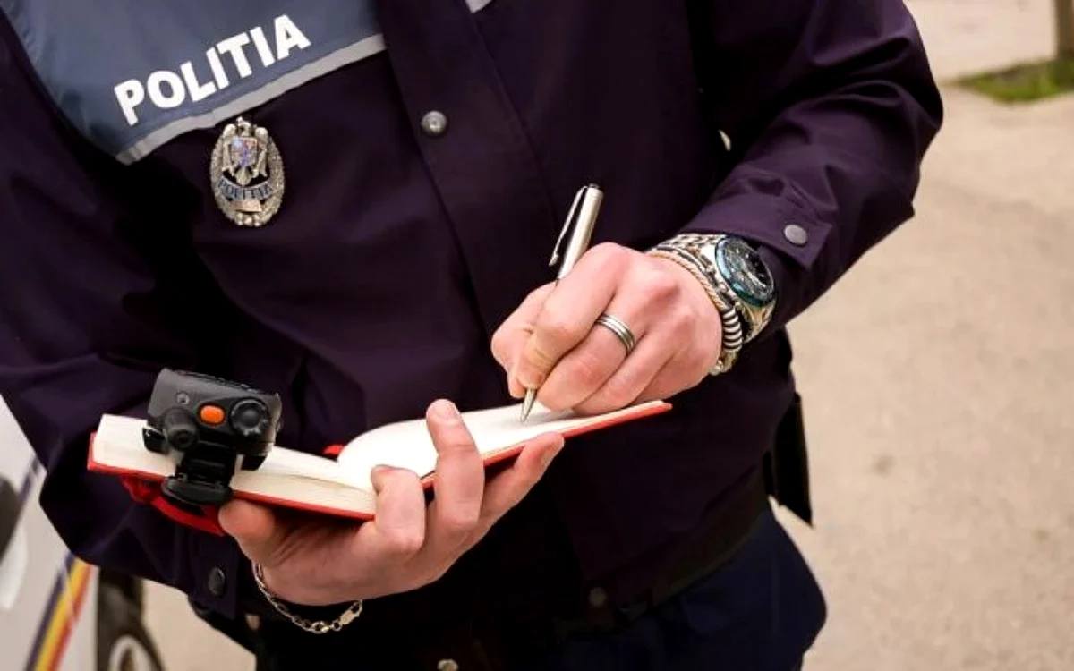 Polițistul s-a încurcat din cauza unei adunări