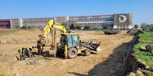 Șantierul stadionului Eroii Timișoarei FOTO Druckeria