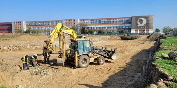 Șantierul stadionului Eroii Timișoarei FOTO Druckeria