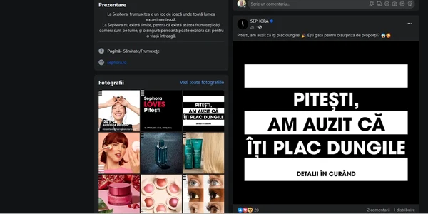 Sephora print screen Pitesti jpg