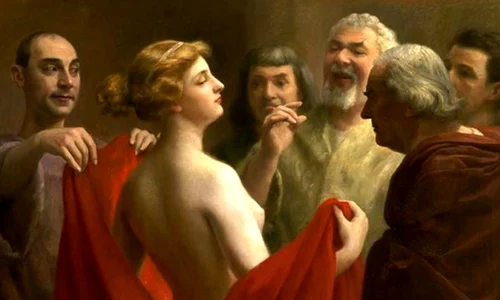 Phryne – hetaira imortalizată în marmură de Praxiteles jpeg