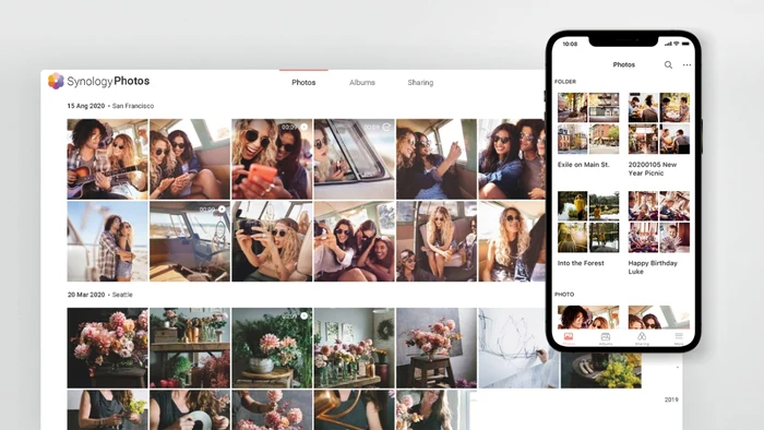 Aplcaţie Synology Photos.