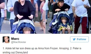 Adele și a dus familia la Disneyland California jpeg
