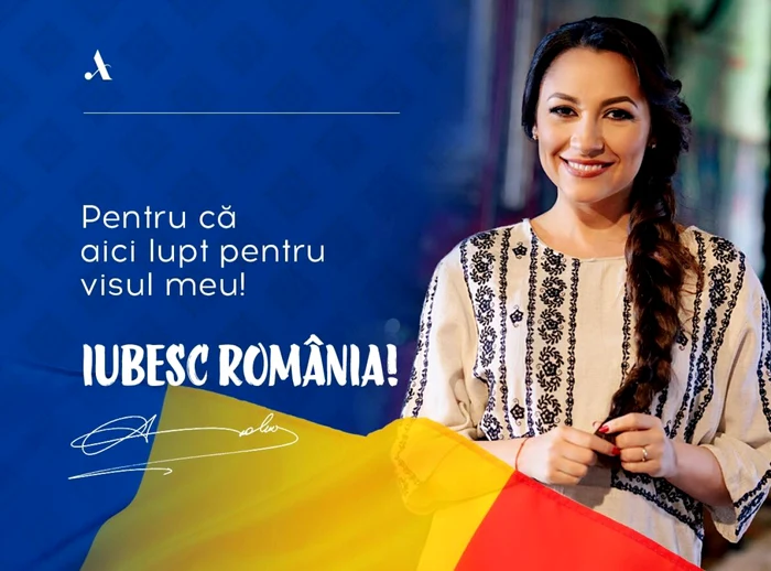 Andra şi-a arătat pe Facebook iubirea faţă de România FOTO Facebook