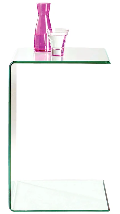 Măsuţă din sticlă  curbată, la kika