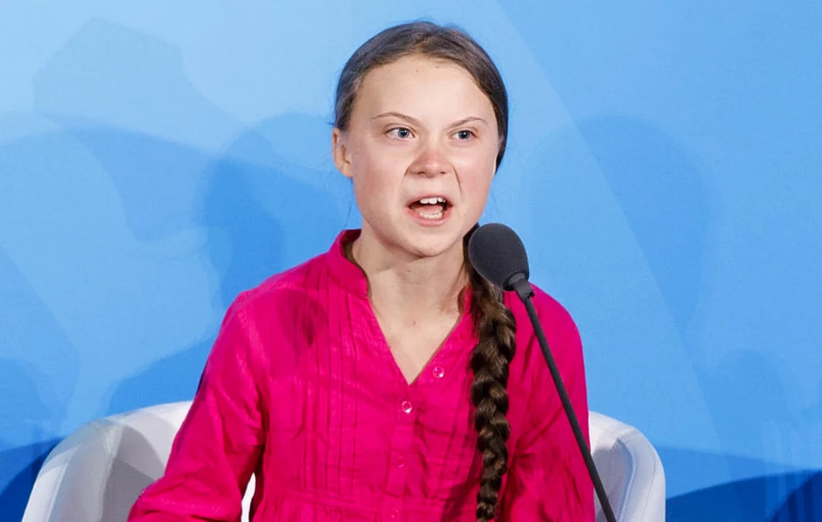 Greta Thunberg adresându-se liderilor lumii la summitul ONU privind Acţiunea Climatică FOTO EPA-EFE