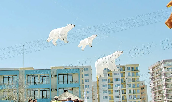 Zeci de zmeie au fost purtate de vânt