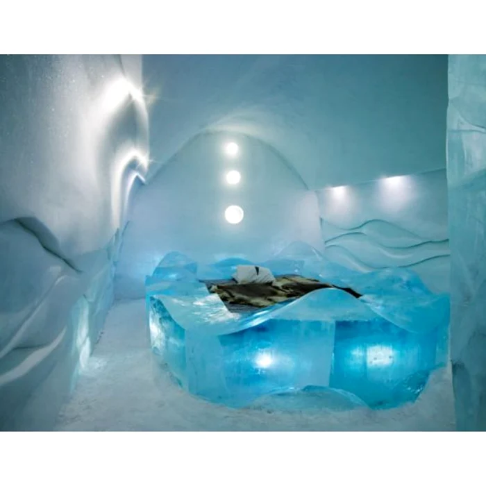 Așa arăta un dormitor în hotelul de gheață