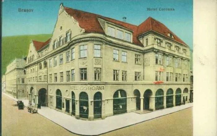 Hotelul Coroana din Braşov, unul dintre stabilimentele selecte ale oraşului
