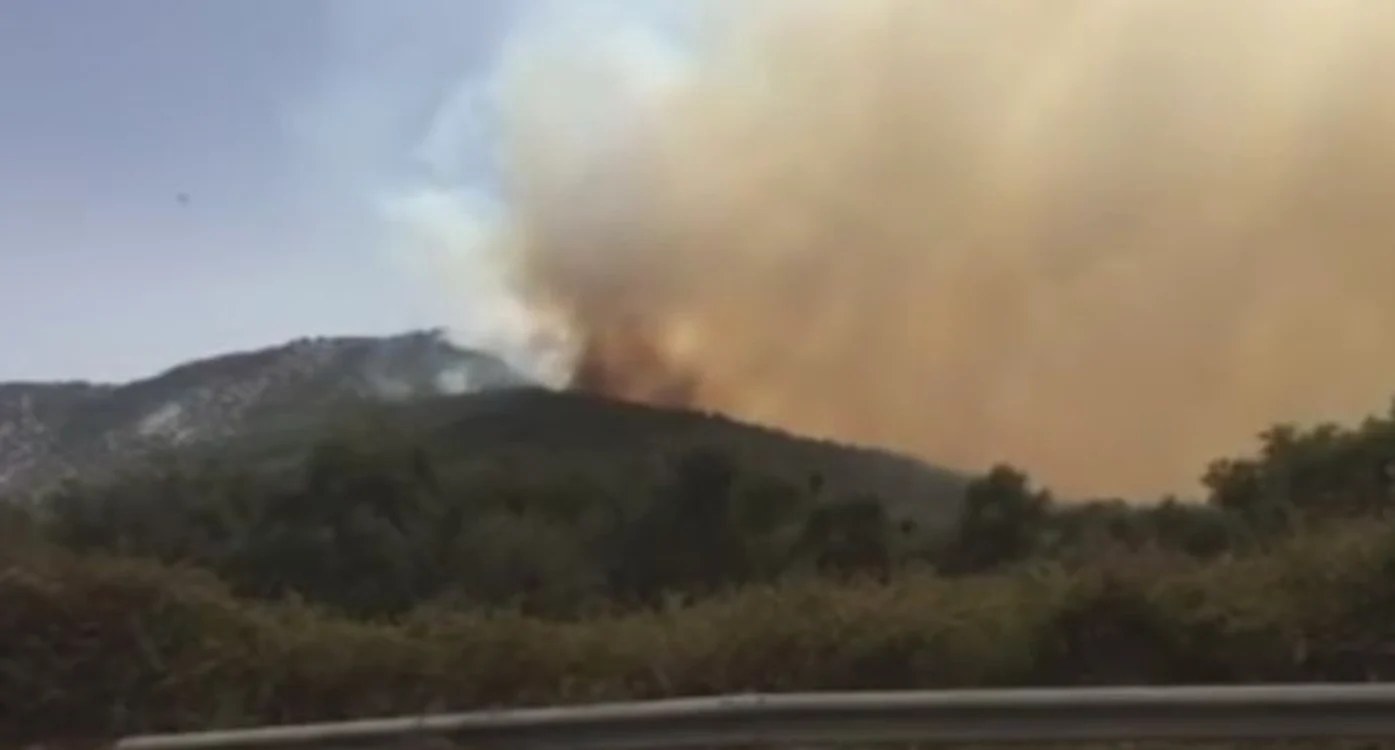 
    Incendii puternice în ThassosFoto: captură video  
