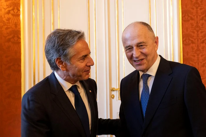 Secretarul de stat american Antony Blinken, alături de Mircea Geoană FOTO Facebook