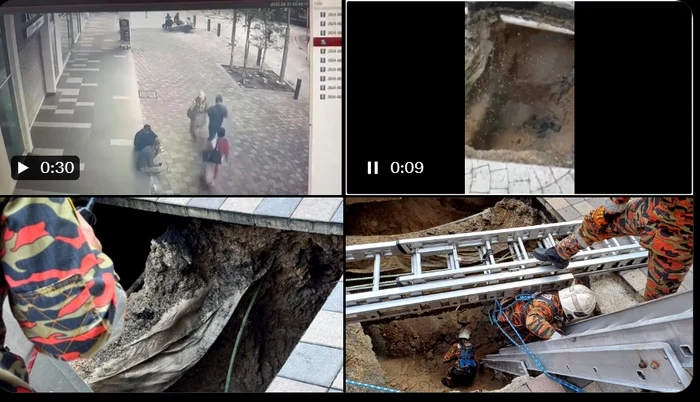 Turista a dispărut în groapă și e de negăsit. FOTO X CCTV 