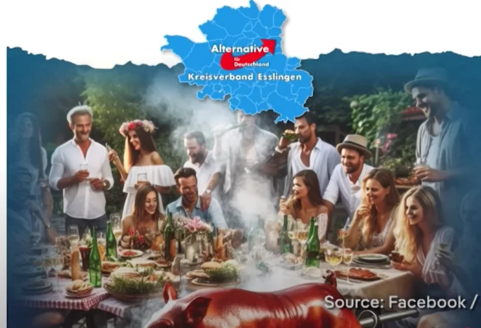 Imagine creată cu ajutorul inteligenței artificale folosită de AfD. FOTO: Facebook/AfD