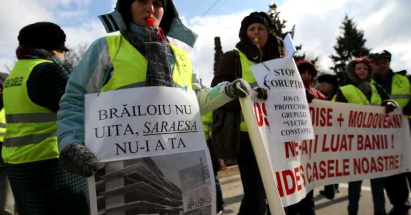 Protest în frig