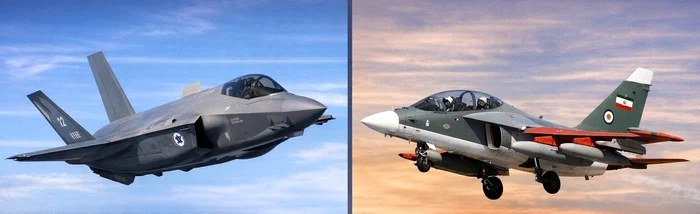 Avion israelian F 35 și YAK-130 iranian