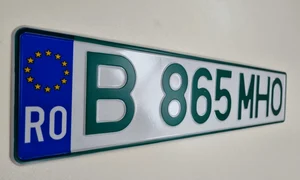 numere de inmatriculare verzi pentru masini electrice/ foto Facebook