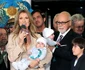 Celine Dion, alături de Rene Angelil şi cei trei copii ai lor, Rene Charles şi gemenii Eddy şi Nelson jpeg