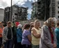 Razboi Ucraina Rusia 22 iunie 2022 civili primesc ajutoare în Borodianka regiunea Kiev FOTO EPA-EFE