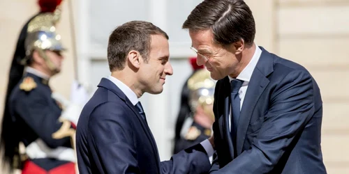 Emmanuel Macron şi Mark Rutte