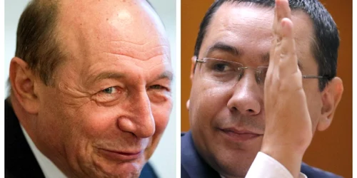 Victor Ponta şi Traian Băsescu colaj FOTO EPA-EFE