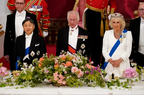 Regele Marii Britanii Charles al III lea, Împăratul Japoniei Naruhito, Împărăteasa Masako și Regina Marii Britanii Camilla, Profimedia