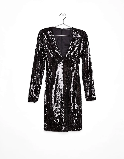 Rochie cu paiete, Bershka, 199,90 lei jpg jpeg