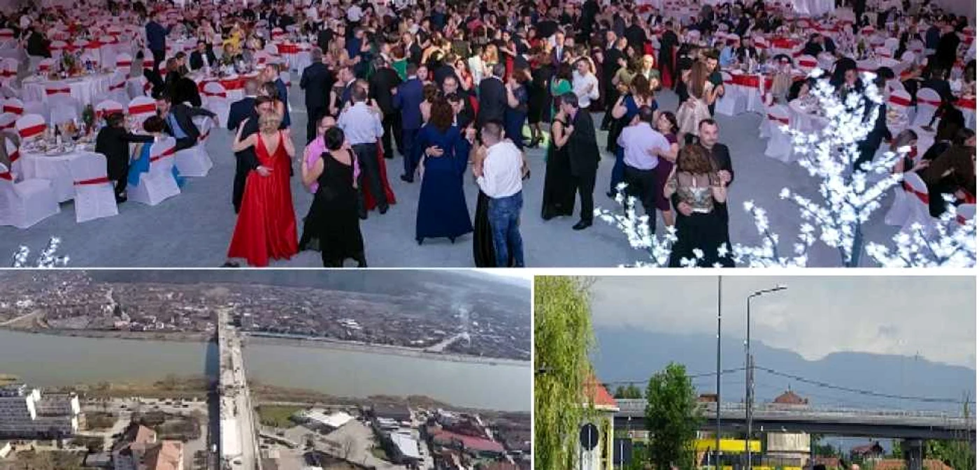 Balul Primăriei anulat pentru continuarea investiţiilor, în imaginea de sus un instantaneu de la Balul Primăriei din 2017, iar în imaginile de jos pasajul suprateran peste calea ferată, care se continuă cu un pod peste Olt - stânga şi bulevardul care va fi în prelungirea bretelelor la pasaj - dreapta, Foto: Adevărul