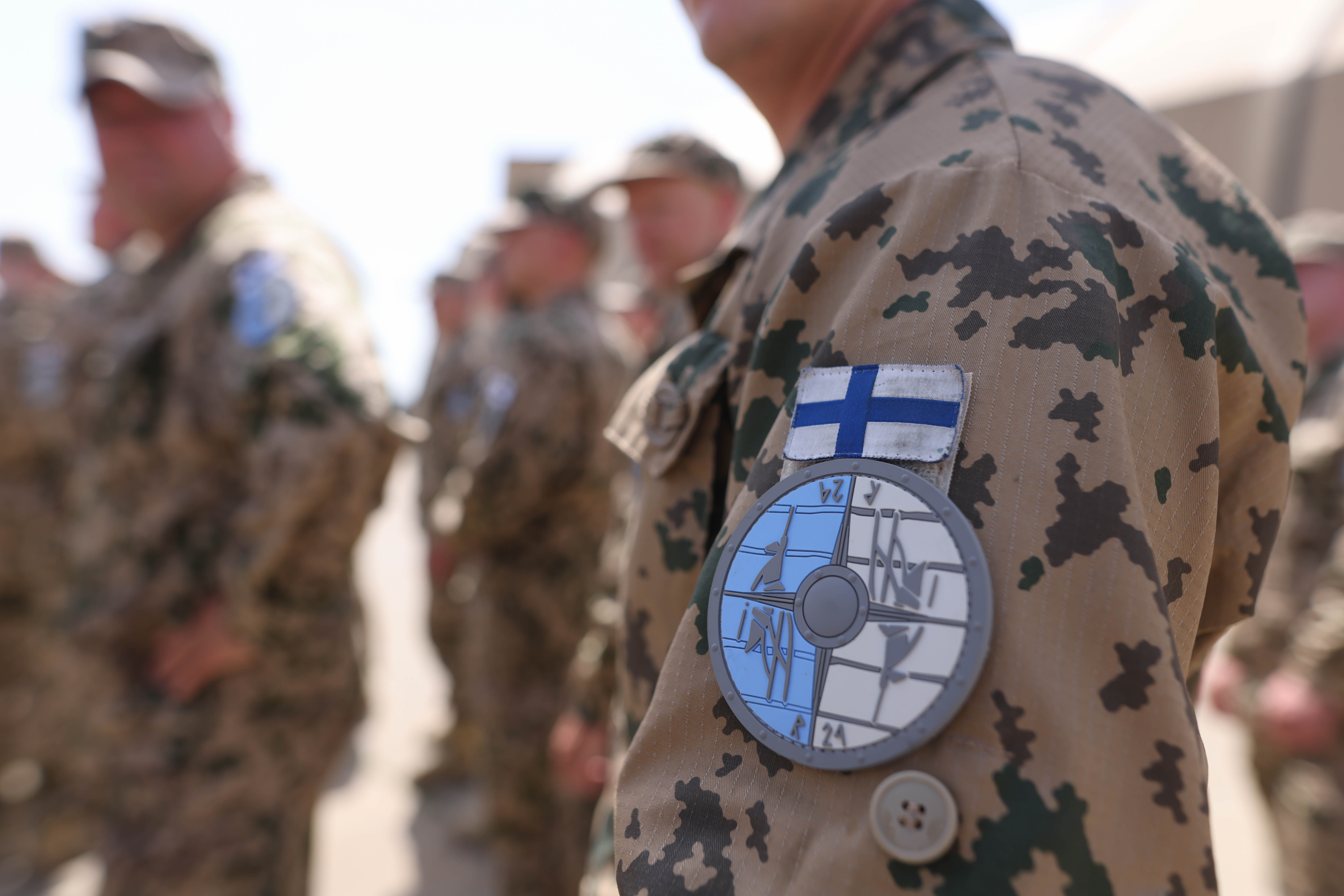 Ceremonia de certificare a detașamentului Forțelor Aeriene Finlandeze sosite în România, care vor executa misiuni de Poliție Aeriană Întărită (Enhanced Air Policing) sub comanda NATO, la baza militară de la Mihail Kogălniceanu, județul Constanța. FOT