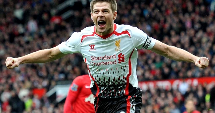 Steven Gerrard, căpitanul echipei Liverpool FOTO Paul Ellis/AFP