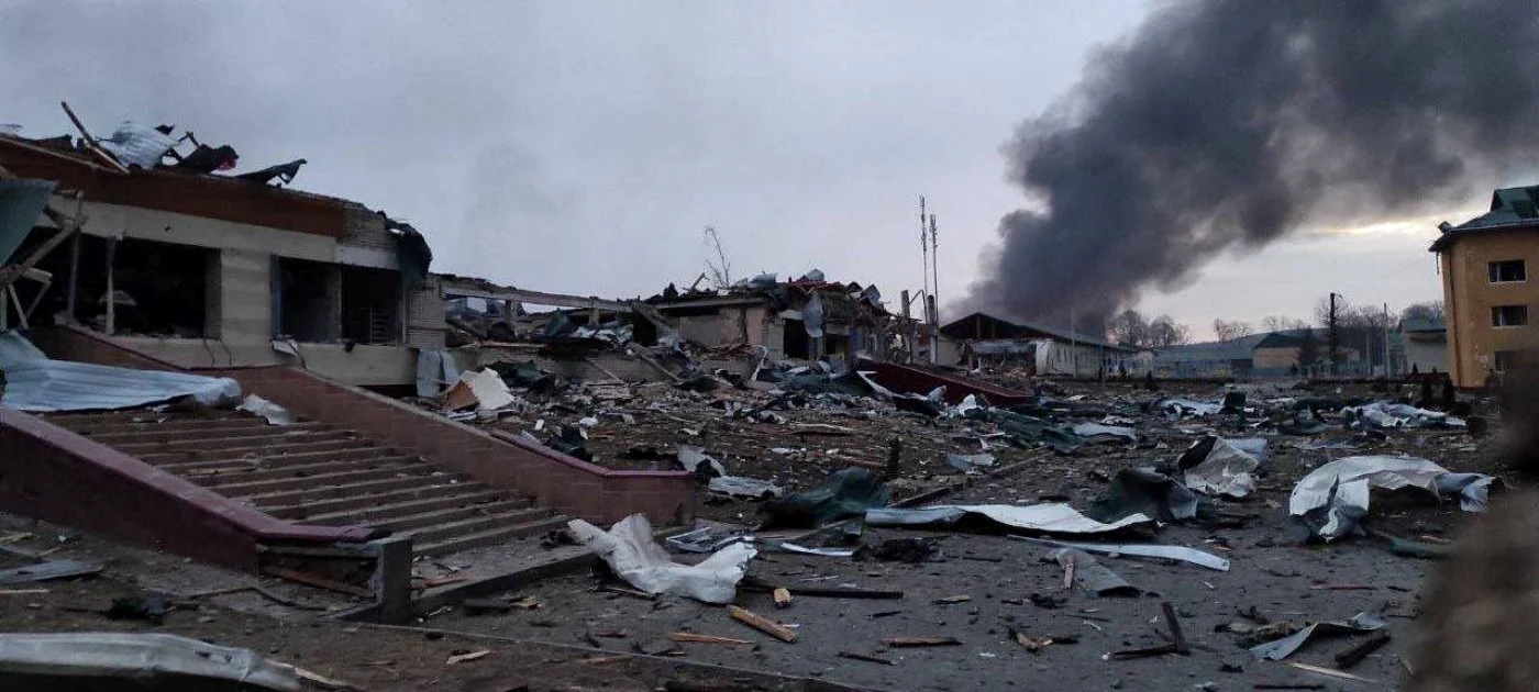 Konaşenko a spus că împuşcăturile au distrus un centru de antrenament pentru luptători străini,Foto: Twitter