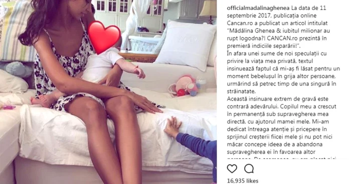 madalina ghenea si copil foto instagram