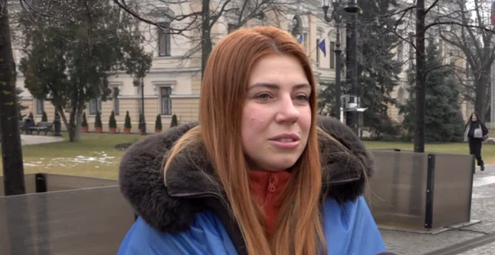 Olena, o tânără fotografă din Odesa. FOTO: Captură Video / Digi24.