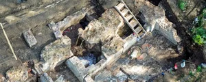Vedere a clădirii descoperite pe Colina Celiană (© Ministero della Cultura)