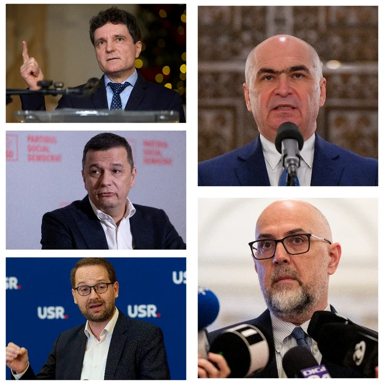 Nicușor Dan îi convoacă la Palatul Cotroceni, pe liderii politici. FOTO: colaj Adevărul