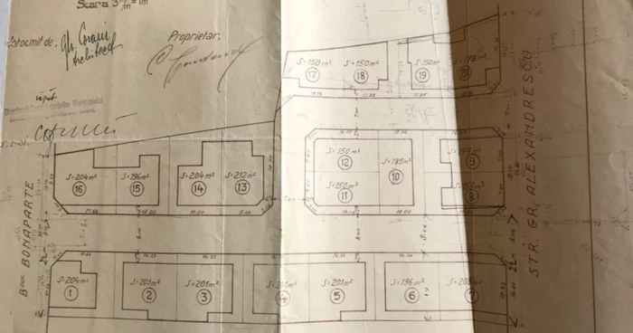 Planul parcelării Spandonide