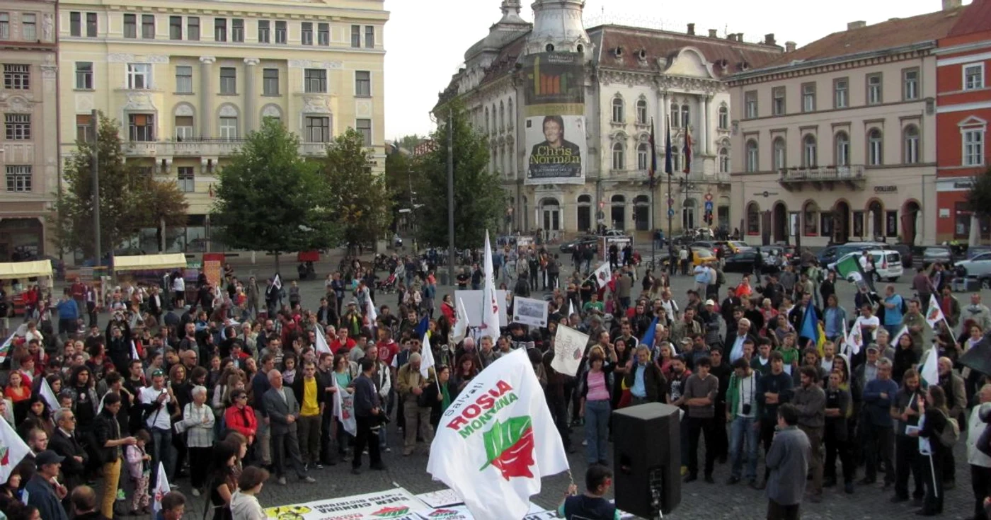 Clujenii au protestat din nou la adresa proiectului RMGC.